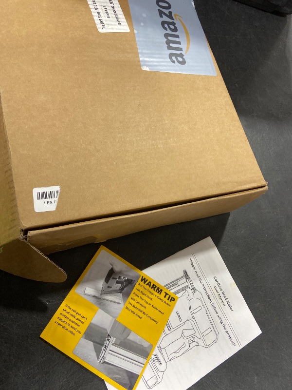 Photo 1 of **DAMAGED** 2 in 1 Cordless 18GA Brad Nailer & Stapler, Compatible with Dewalt 20V Max Battery (No Battery), Nail Gun/Staple Gun Battery Powered with 1200 Nails/Staples for DIY, Woodworking