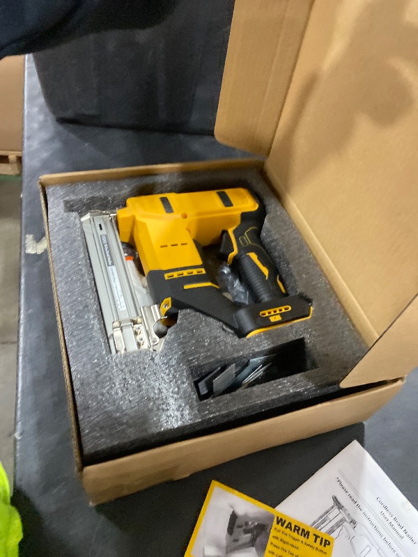 Photo 1 of **DAMAGED** 2 in 1 Cordless 18GA Brad Nailer & Stapler, Compatible with Dewalt 20V Max Battery (No Battery), Nail Gun/Staple Gun Battery Powered with 1200 Nails/Staples for DIY, Woodworking