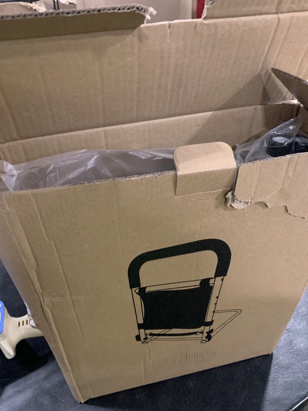 Photo 1 of Ojiud Foldable Bed Rails for Elderly Adults Safety with Three Storage Pockets, Adjustable Bed Assist Rails for Seniors,Portable & Sturdy Grab Bar Bed Cane for King/Queen/Full/Twin (XL-28)