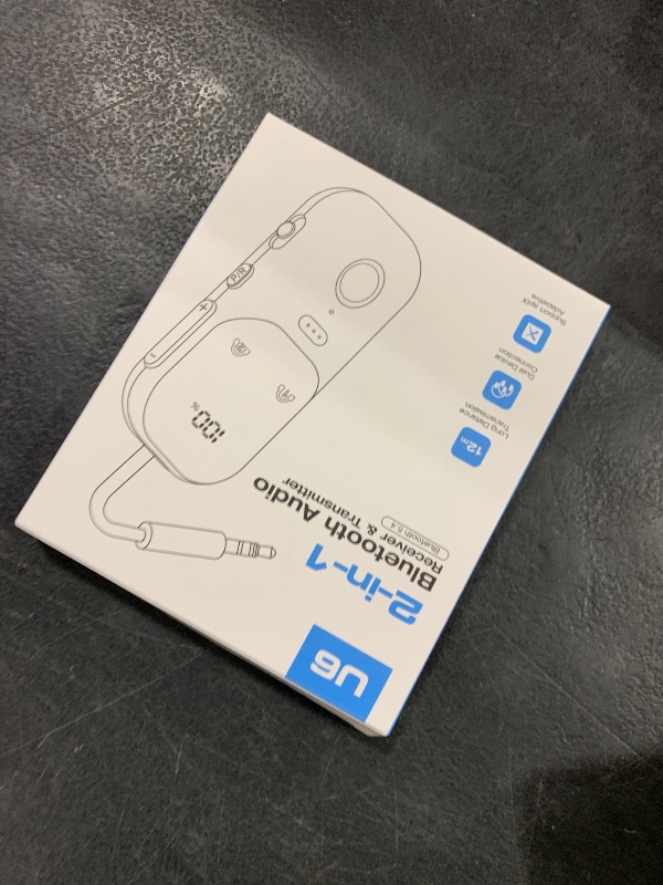 Photo 1 of Bluetooth 5.4 Transmitter Receiver aptX Adaptive for 2 AirPods/Headphones, 2-in-1 Bluetooth Audio Adapter with Mic & LED Display for TV, Airplane Travel, 3.5mm AUX Wireless Adapter for Car/Home Stereo