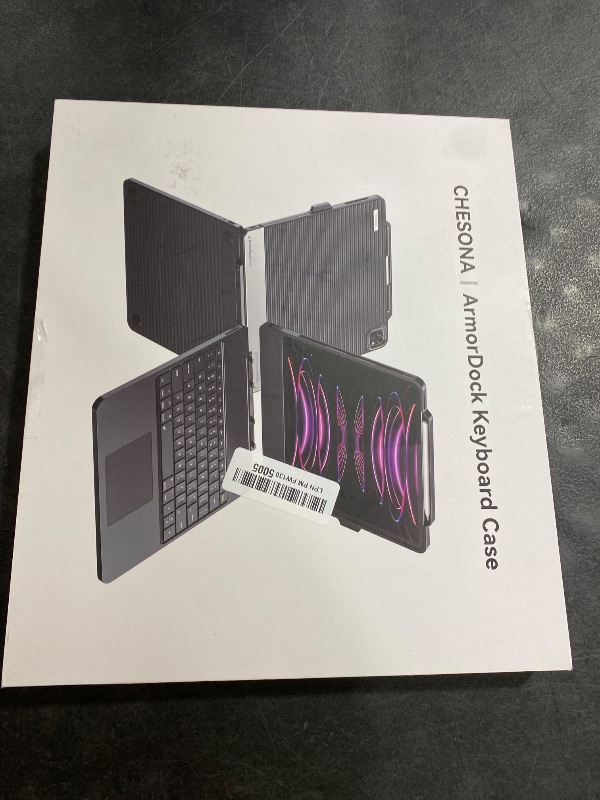 Photo 1 of CHESONA Keyboard Case for ipad pro 12.9 inch (6th, 5th, 4th, 3rd Gen-2022,2021,2020,2018)?5-in-1 Hub Docking Station Keyboard case with HDMI/Multi-Gesture Touchpad / 7-Color Backlit?Black