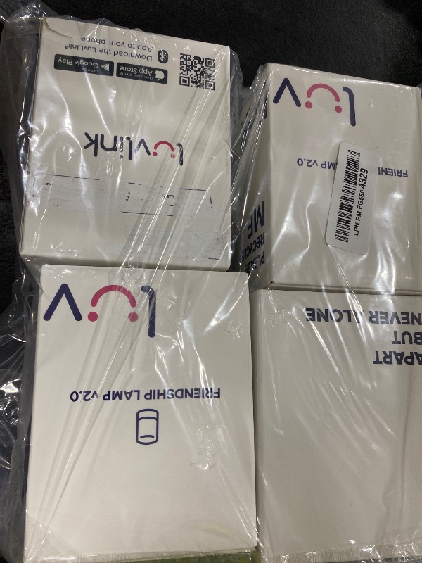 Photo 1 of LuvLink Friendship Lamp v2.0 - Long Distance WiFi Touch Lamps for Couples, Friends & Family | Stay Connected from Anywhere – Easy App Setup – No Subscription (Set of Four)