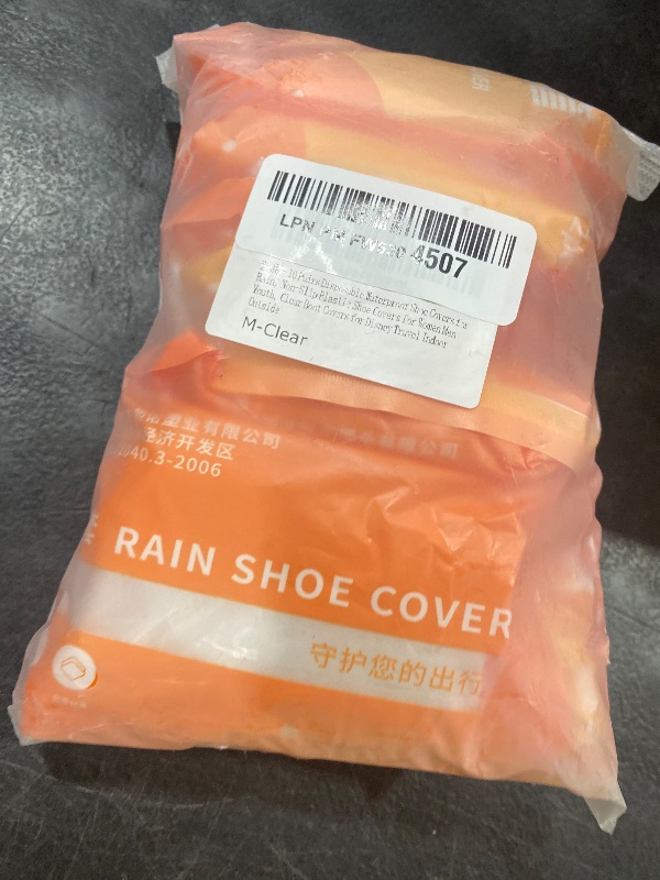 Photo 1 of 10 Pairs Disposable Waterproof Shoe Covers for Rain, Non-Slip Plastic Shoe Covers for Women Men Youth, Clear Boot Covers with Individually Wrapped for Disney Travel Indoor Outside