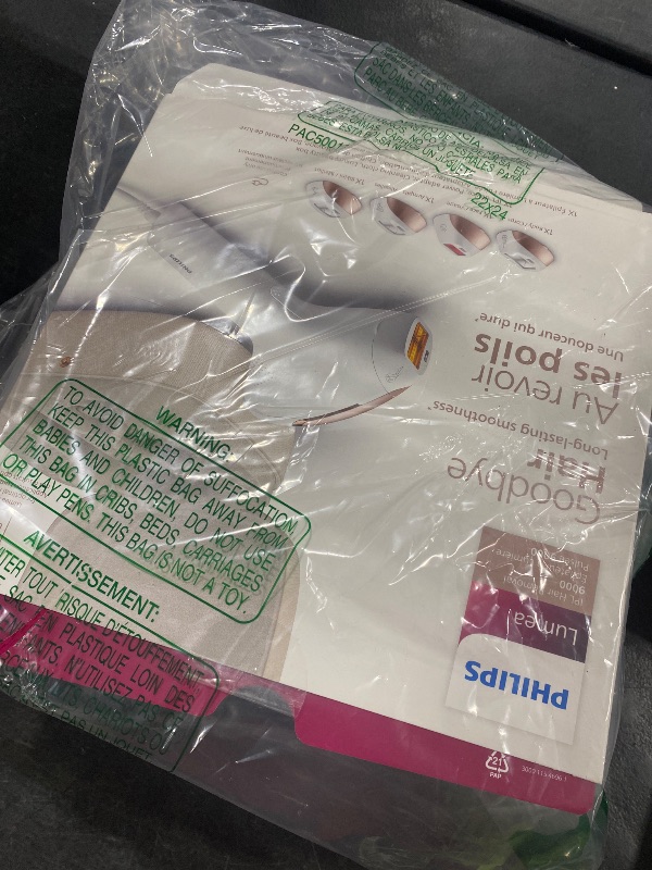 Photo 1 of Philips Lumea 9000 Series IPL Hair Removal Device, Visible Permanent Laser Hair Reduction Done at Home, for Women & Men, SenseIQ Technology, 4 Attachments for Body, Face, Bikini & Underarms, BRI984/03