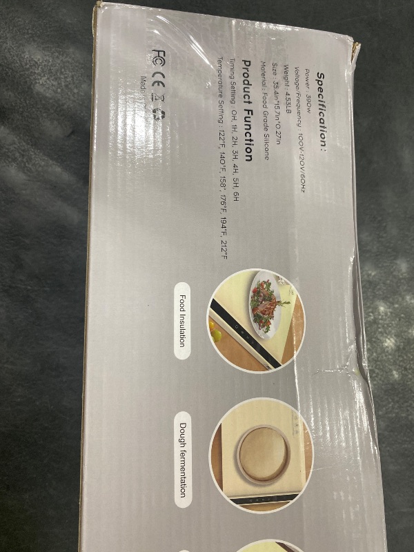 Photo 1 of Extra Large Food Warming Mat with Heat-Resistant Pad, 36X15 Inch, 6 Temperature & 6 Timer Settings, Child Lock Safety, Fits More Dishes for Family Dinners and Parties