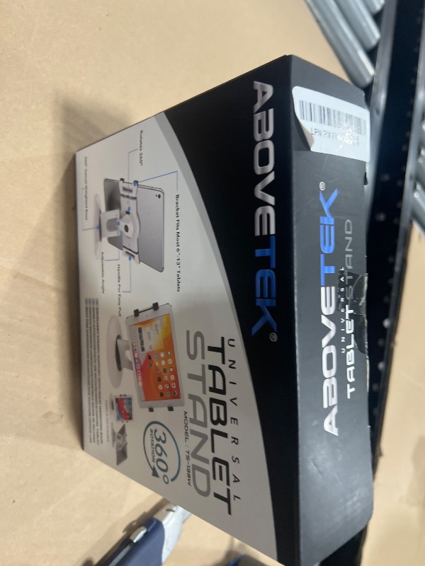 Photo 1 of **INCOMPLETE** AboveTEK Retail Kiosk iPad Stand, 360° Rotating Commercial POS Tablet Stand, Fits 6"-13" (Screens) iPad mini Pro-Business Swivel Tablet Holder, for Store Office Reception Kitchen Desktop (White)