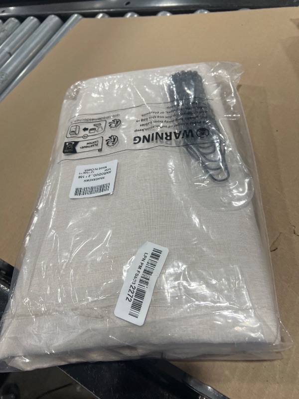 Photo 1 of ANRODUO Extra Long Linen Shower Curtain, 108 Inch Long Heavy Duty Boho Farmhouse Fabric Shower Curtain Set with 12 Metal Hooks, Waterproof Decor Machine Washable for Bathroom Bathtub, 72 x 108, Cream