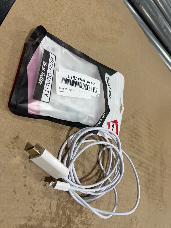 Photo 1 of [Apple MFi Certified] Lightning to HDMI Adapter, HDMI Cable for iPhone to TV, 1080P HD Video & Audio Sync Screen Converter, Compatible with iPhone/iPad/iPod to TV/Projector/Monitor (6.6ft,White)