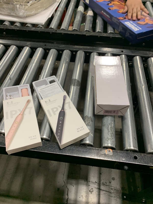 Photo 1 of SUNPRO 2 Pack Rechargeable Sonic Electric Toothbrush for Adults, 6 Modes for Deep Cleaning, Include Smart Timer and 8 Soft Brush Heads (Black+Pink)