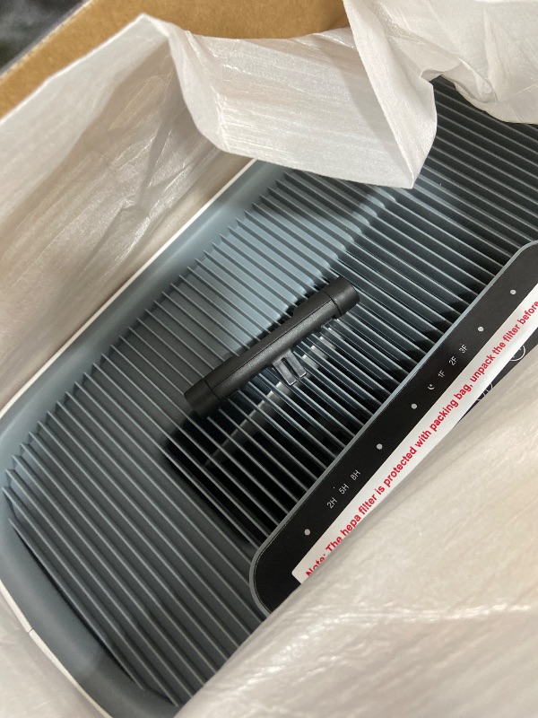 Photo 1 of ECOSELF Smart Air Purifier for Home Large Rooms, with WiFi Control, Covers Up to 2400 Ft², Smart Mode, AQI Display, 22dB Sleep Mode & Aromatherapy with 2X-Power Filtration, HAP603WF, Bright White