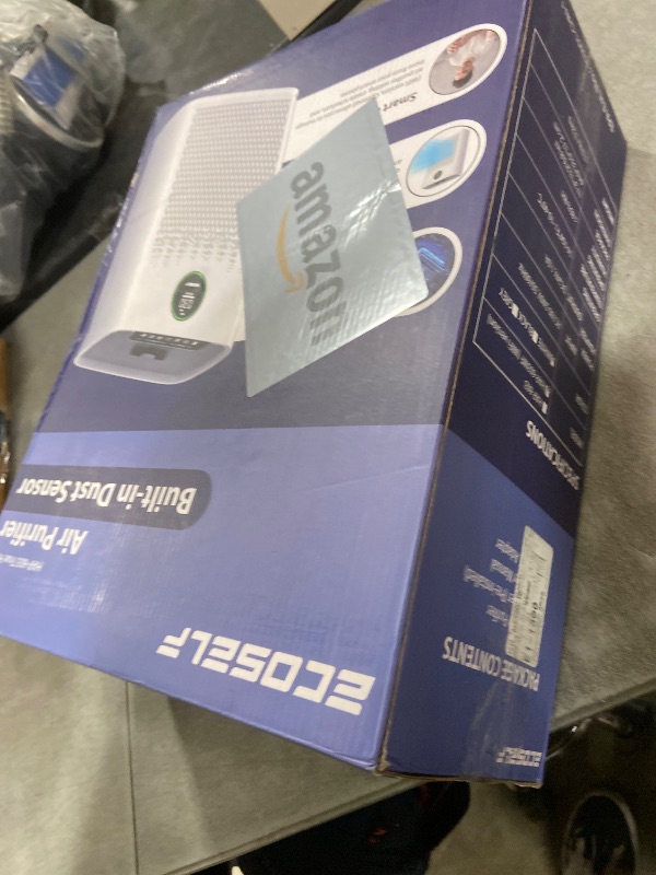 Photo 1 of ECOSELF Smart Air Purifier for Home Large Rooms, with WiFi Control, Covers Up to 2400 Ft², Smart Mode, AQI Display, 22dB Sleep Mode & Aromatherapy with 2X-Power Filtration, HAP603WF, Bright White