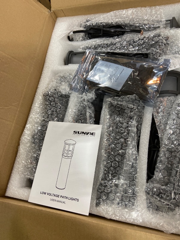 Photo 1 of SUNVIE 7 Inch Retaining Wall Lights 5W LED Hardscape Lighting 12V-24V Low Voltage Step Lights 3000K Warm White Waterproof Outdoor Landscape Lighting for Patio Walls Stairs, 12-Pack with Connectors