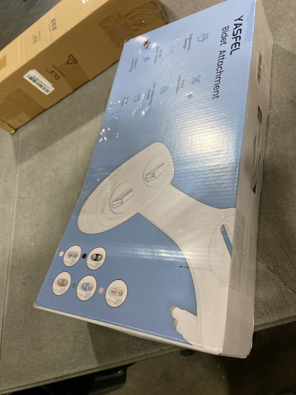 Photo 1 of YASFEL Bidet Attachment for Toilet, Non-Electric Self-Cleaning Bidet Seat Attachment, Fresh Cold Bidet Attachment for Feminine/Posterior Wash, with Adjustable Pressure Control (Blue/White)