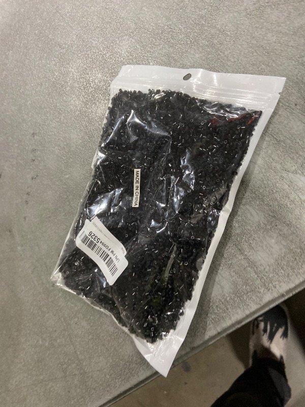 Photo 1 of 10000Pcs Loose Mini Fuse Beads 2.6mm Bulk Refill Kit Stress Relief Pixel Art 3D Craft Melting Beads for DIY Decor Crafts Creative Handmade Projects (Black)