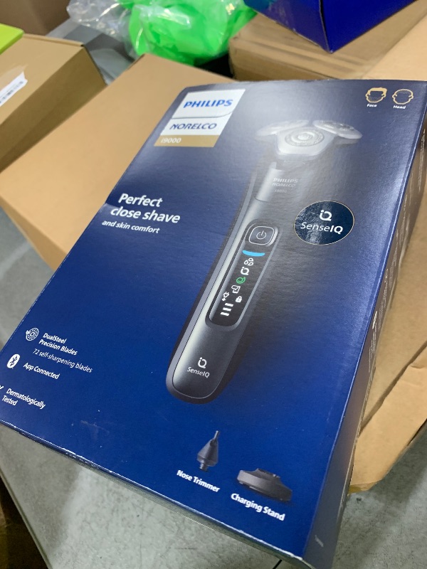 Photo 1 of *********READ CLERK NOTES*********
Philips Norelco Shaver i9000, Wet & Dry Electric Shaver, Ink Black, SenseIQ Technology, Triple Lift & Cut System, 360 Rotating Dual SteelPrecision Precision Blades, Nose Trimmer, Model X9000/90