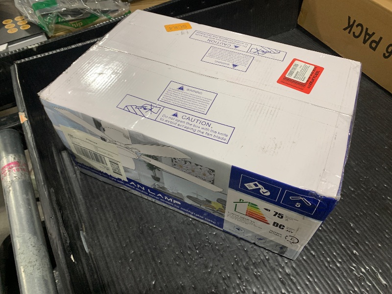 Photo 1 of Ayaoty Ceiling Fans with Lights, 42 inch Low Profile Ceiling Fan with Light and Remote Control, Flush Mount, LED Dimmable DC Reversible Modern Ceiling Fan for Bedroom