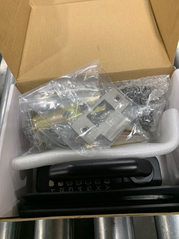 Photo 1 of ANNFUZ Full Mechanical Keyless Entry Keypad Door Knob Lock,Double-Sided Combination&Handle for Front Gate,Auto Locking,Interior Exterior Push Button Code&Lever Set for Fence,No Battery(Matte Black)