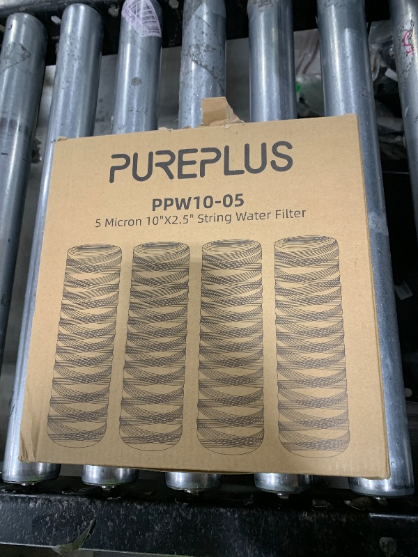 Photo 1 of PUREPLUS 5 Micron 10"x2.5" Whole House String Wound Sediment Filter for Well Water, Replacement Cartridge for Universal 10 inch RO System, WP-5, Aqua-Pure AP110, CFS110, Culligan P5, WFPFC4002, 4Pack