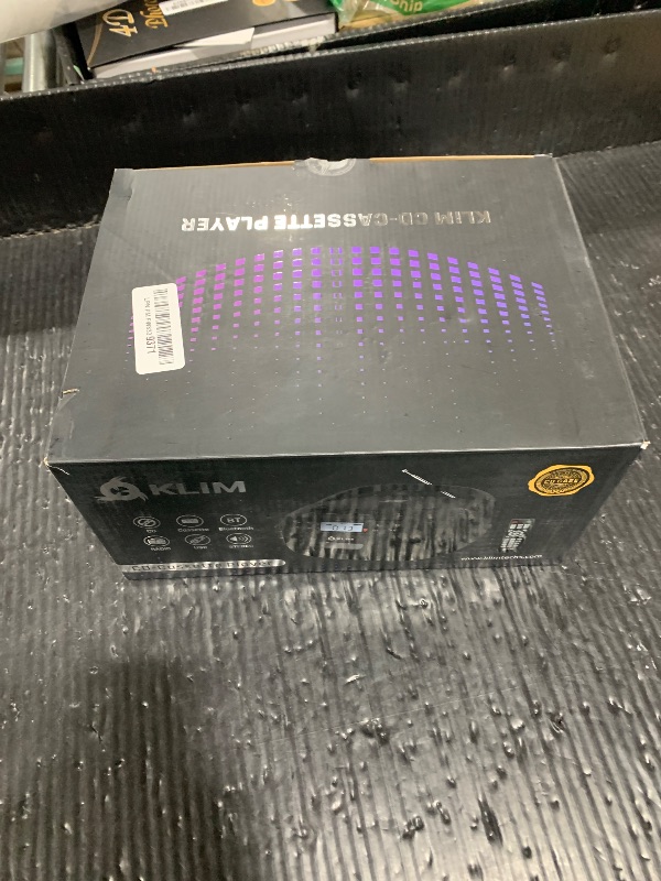 Photo 1 of KLIM CD Player & Cassette Tape Player with Case, Bluetooth Boombox, AM/FM Radio, Stereo Sound, Remote, CD and Cassette Combo, Tape Recording, USB Drive, AUX, AC/DC Powered