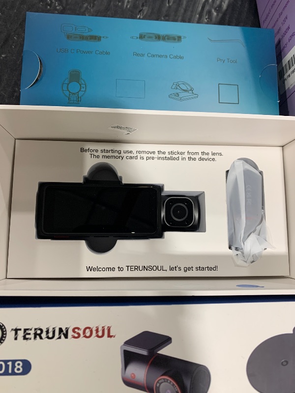 Photo 1 of TERUNSOUl 4K+4K+1080P Dash Cam Front and Rear with Cabin, Free 128GB Card Included, WiFi 6 - up to 20MB/s, IR Night Vision, Built-in GPS, G-Sensor, 170°Wide Angle, 24H Parking Mode, Support 512GB Max