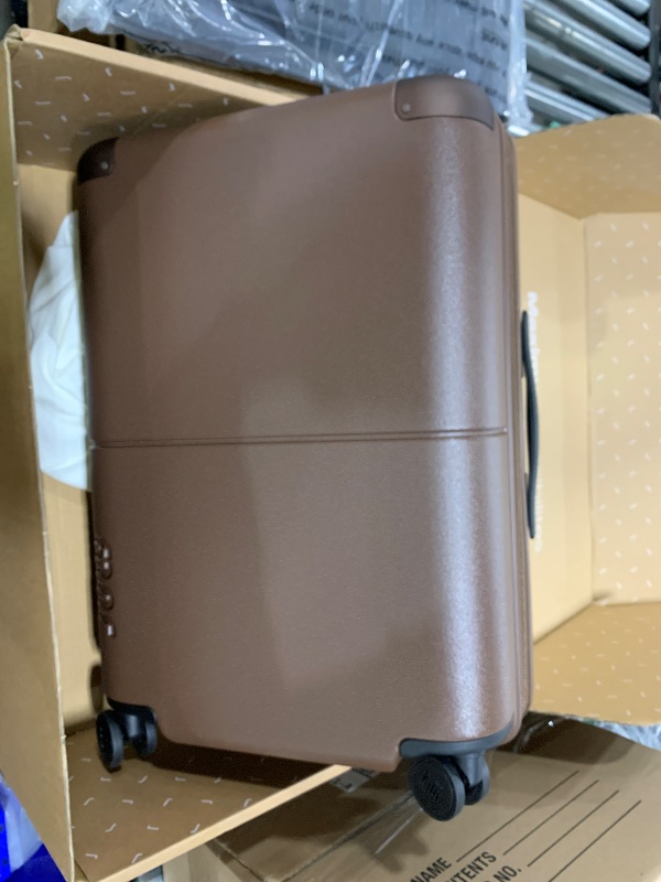 Photo 1 of July Carry On Max Expandable - 24" Airline Approved Carry On Luggage with Travel Tote, Rolling Suitcase for Men & Women - TSA Lock Spinner Suitcase, Silent Wheels, Expansion Zip - Dark Brown