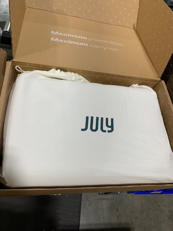 Photo 1 of July Carry On Max Expandable - 24" Airline Approved Carry On Luggage with Travel Tote, Rolling Suitcase for Men & Women - TSA Lock Spinner Suitcase, Silent Wheels, Expansion Zip - Dark Brown