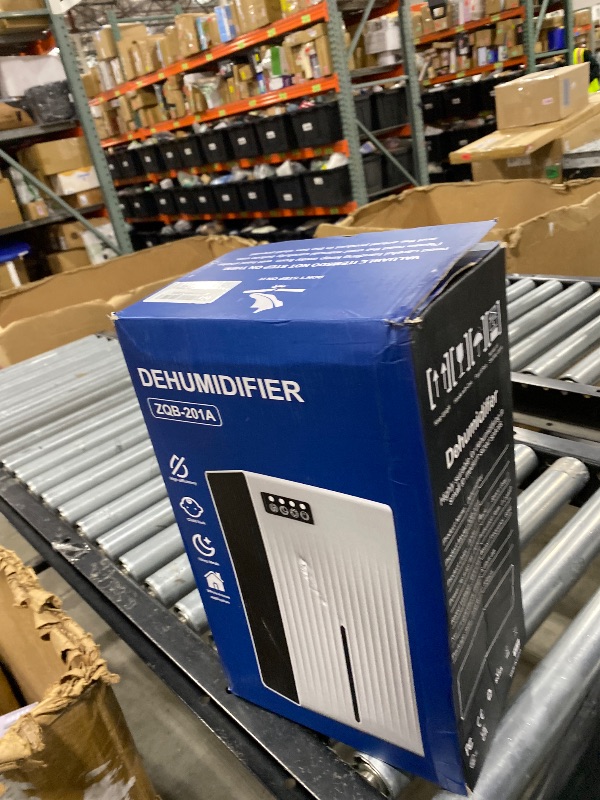 Photo 1 of POOYUPPC Dehumidifier for Home, 95 OZ Water Tank, (1000 sq.ft) Dehumidifiers for Bathroom Bedroom Basement RV with Drain Hose, Auto Shut Off White
