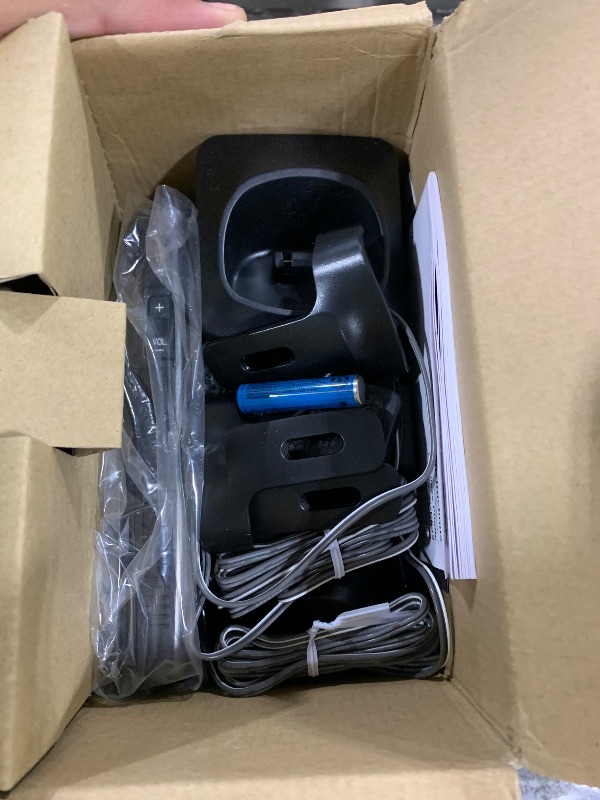 Photo 1 of Panasonic DECT 6.0 Expandable System, Cordless Phones With Answering Machine and Call Blocking - 3 Cordless Phones 3 Handsets - KX-TGE633M (Metallic Black)