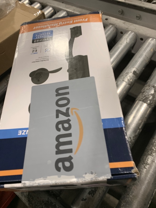 Photo 1 of Schlage F60 V CAM 716 ACC Camelot Front Entry Handleset with Accent Lever, Deadbolt Keyed 1 Side, Aged Bronze