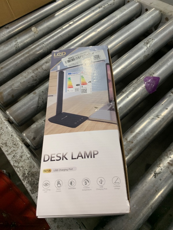Photo 1 of shinelife LED Desk Lamp for Office Home, Bright Desk Light with USB Charging Port, Adjustable Dimmable Desk Lamps 5 Modes 5 Brightness, Touch Study Lamp for Nail, Craft, Puzzle, Sewing, Study, Black
