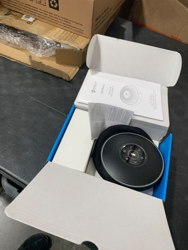 Photo 1 of EMEET Bluetooth Speakerphone - Daisy Chain/Use Alone up to 16 attendees, M220 Professional Wireless Speakerphone 360°Voice Pick-up 8 AI Noise Cancellation Mics Skype Speakerphone for Conference Calls