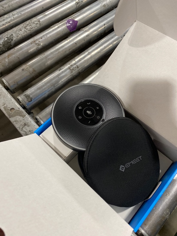 Photo 1 of EMEET Bluetooth Speakerphone - Daisy Chain/Use Alone up to 16 attendees, M220 Professional Wireless Speakerphone 360°Voice Pick-up 8 AI Noise Cancellation Mics Skype Speakerphone for Conference Calls