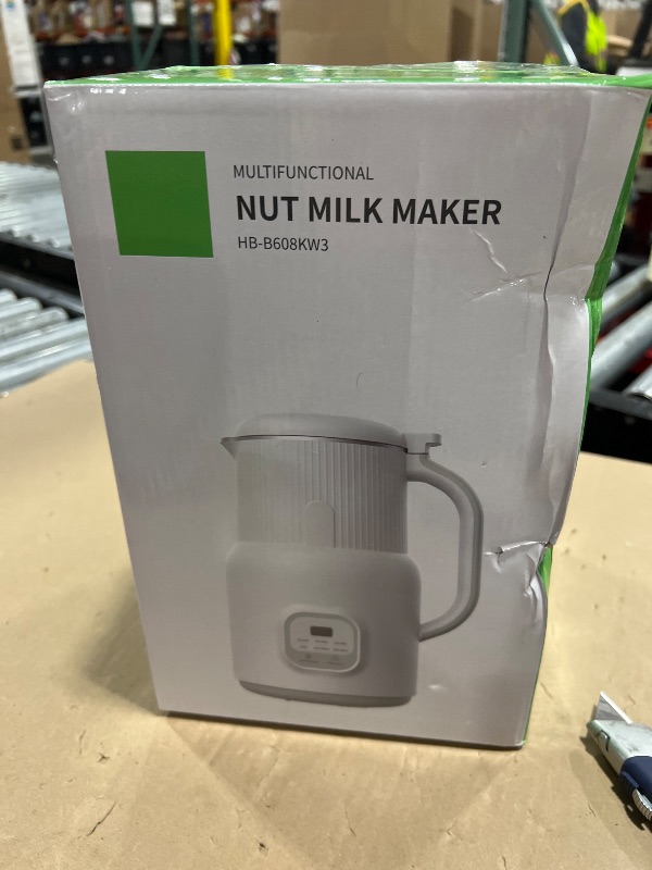 Photo 1 of KIDISLE Automatic Nut Milk Maker, 20oz Homemade Almond, Oat, Coconut, Soy, Plant Based Milks and Non-Dairy Beverages with Delay Start/Keep Warm/Self-Cleaning/Boil Water, White