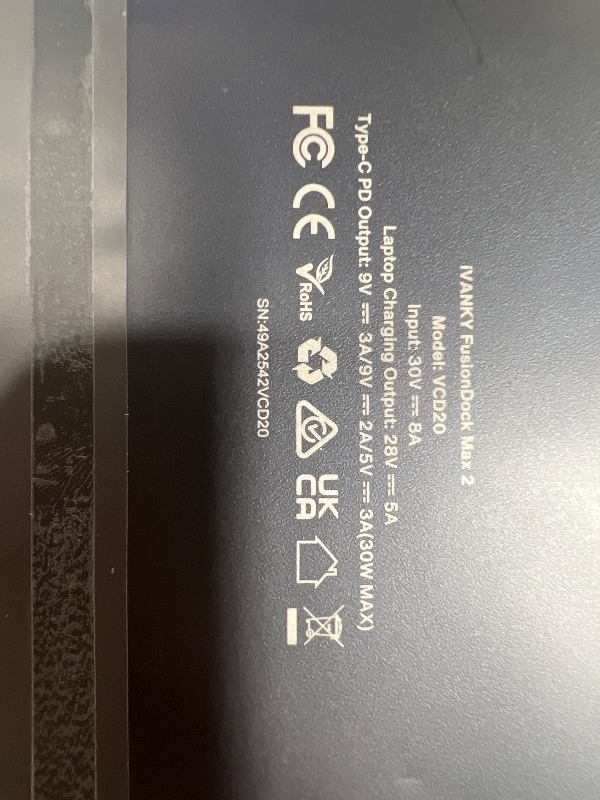 Photo 1 of iVANKY 23-in-1 Intel Certified Thunderbolt 5 FusionDock Max 2, 120Gbps MacBook Docking Station, Triple 6K@60Hz Display for Mac M1-M5 Pro/Max, 140W PD, 2.5GbE, Cooling Fan (Incompatible with Windows)