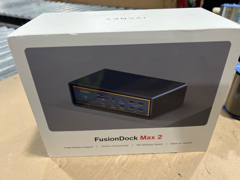 Photo 1 of iVANKY 23-in-1 Intel Certified Thunderbolt 5 FusionDock Max 2, 120Gbps MacBook Docking Station, Triple 6K@60Hz Display for Mac M1-M5 Pro/Max, 140W PD, 2.5GbE, Cooling Fan (Incompatible with Windows)