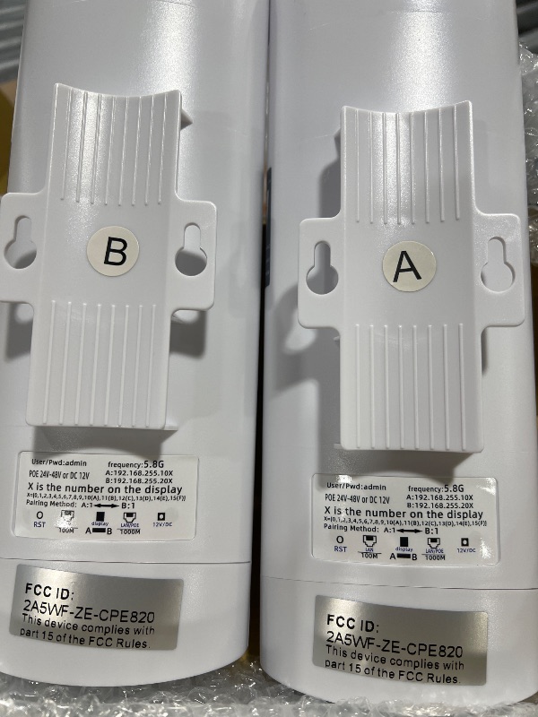 Photo 1 of Point to Point Starlink Internet Wireless Long Range Transmission with Bracket Mount for Starlink Gen 3 Router, Starlink WiFi Extender, 5.8GHz 3KM 2 LAN Ports with 18dBi High Gain Antenna, 2 Pack