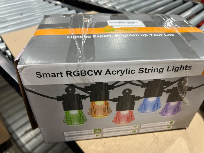 Photo 1 of XMCOSY+ 96FT Smart Outdoor String Lights - RGBCWIC Dimmable Acrylic Bulbs, Color Changing LED Patio Lights APP WiFi Control, Compatible with Alexa, IP65 Waterproof Outdoor Lights for Backyard Porch