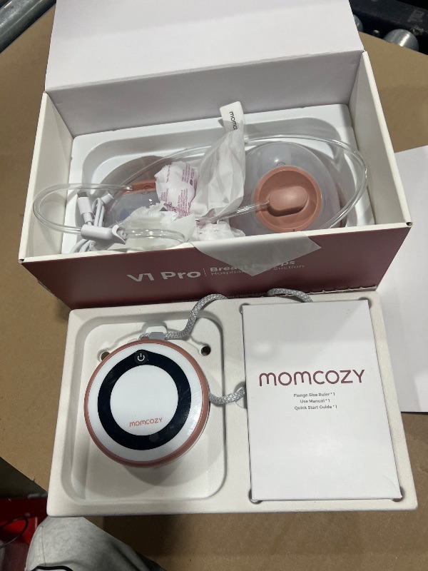 Photo 1 of Momcozy Breast Pump V1 Pro Hospital-Grade, Hands-Free & Portable Wearable Pump, Upgraded Electric Pump with 3 Fine-Tuned Rhythms|15 Levels, Come with Leak-Proof DoubleFit Flange, Cozy Red.