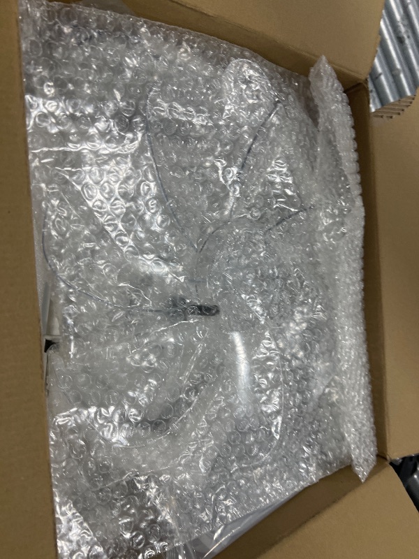 Photo 1 of LEDIARY Flush Mount Ceiling Fan with Lights and Remote, 19.7'' Low Profile, 3000-6000K Dimmable Fandelier, 6 Wind Speeds, White Modern LED Fan Light for Bedroom