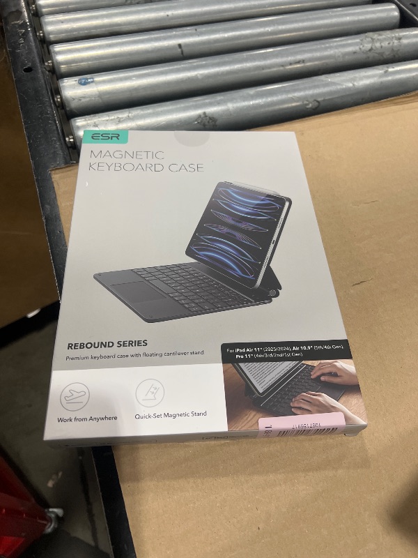 Photo 1 of ESR iPad Air 11 inch Case with Keyboard (M3/M2, 2025/2024), iPad Pro 11 (4th/3rd/2nd/1st Gen) & Air 5/4th Magic keyboard Case, Easy-Set Floating Cantilever Stand, Precision Multi-Touch Trackpad, Black