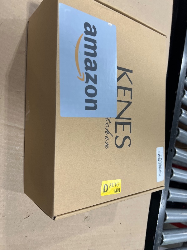 Photo 1 of KENES Brushed Gold Tub and Shower Trim Kit, Square Tub Shower Faucet Set Complete with 6-Inch Rainfall Shower Head and Tub Spout, KE-6025A-4 (Shower Valve Included)