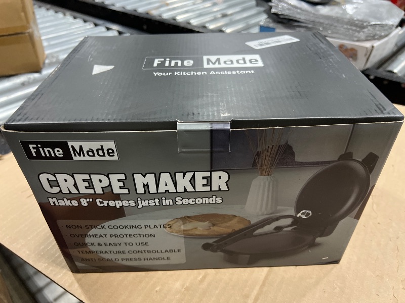 Photo 1 of FineMade Compact Roti Maker, 8'' Electric Tortilla Maker Machine, Maquina Para Hacer Tortillas, Crepe Maker,Electric Tortilla Press, Prensa Para Tortillas, Recipe Included, Black