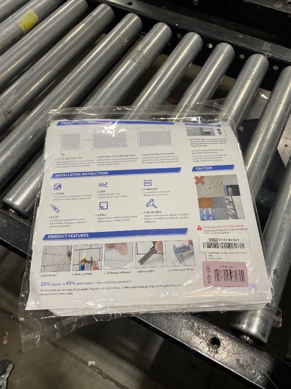 Photo 1 of 10-Sheet Long Hexagon Peel and Stick Kitchen Backsplash Tiles,3D Waterproof Self-Adhesive Wall Tile Stick on Backsplash for Kitchen, Bathroom, Fireplace,RV(White,12"×12")