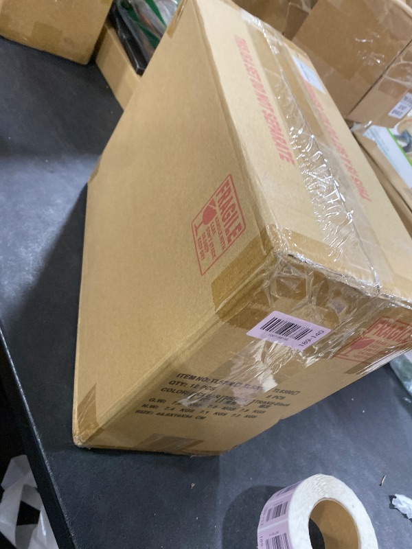 Photo 1 of Amllas 12 Pack Clear Shoe Boxes Stackable,Shoe Storage Boxes for Closet,Sturdy Shoe Box Storage Containers with Clear Door,Sneaker Storage,Easy to Assemble,Fit up to US Size 12(13.8”x 9.84”x 7.1”)