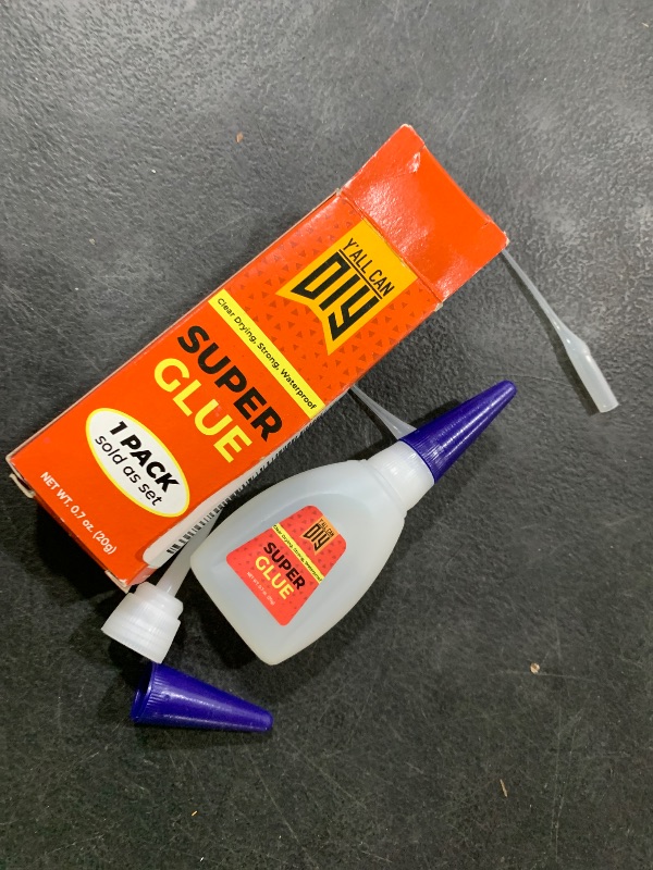 View 2 of (2-in-1) Super Glue with Brush Applicator & Nozzle, Mess Free Superglue Brush, Instant Glue for All Purpose and Fast Setting for Projects and Repairs,3000 CPS Clear Cyanoacrylate Glue