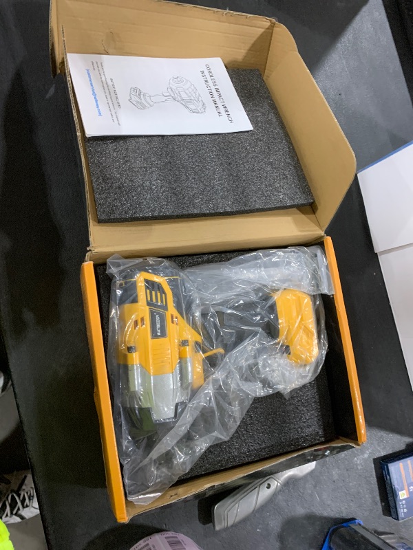 Photo 1 of NATBEESY Cordless Impact Wrench Compatible with DeWalt 20V Battery: 1/2 Inch Hog Ring Impact Driver - High Torque - 2300N.m/1700Ft-lbs Cordless Impact Gun - Brushless Motor with LED Light - Tool Only no battery)