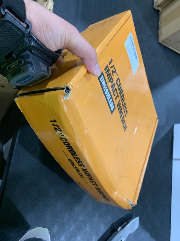 Photo 1 of NATBEESY Cordless Impact Wrench Compatible with DeWalt 20V Battery: 1/2 Inch Hog Ring Impact Driver - High Torque - 2300N.m/1700Ft-lbs Cordless Impact Gun - Brushless Motor with LED Light - Tool Only no battery)