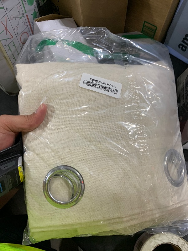 Photo 1 of NICETOWN Natural Linen Curtains 84 inch Long 2 Panels Set, Grommet Top Thick Linen Burlap Semi Sheer Vertical Drapes Privacy Assured with Light Filtering for Bedroom/Living Room, W55 x L84