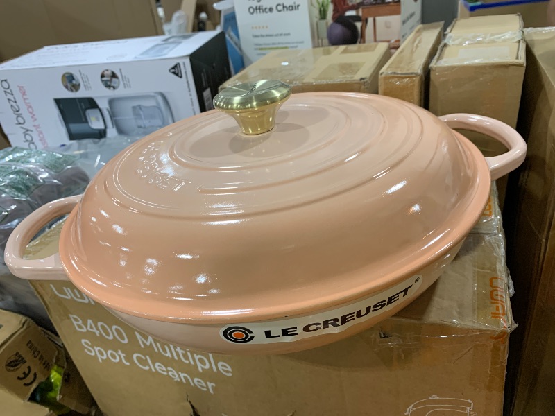 Photo 1 of Le Creuset Enameled Cast Iron Signature Round Braiser, 3.5qt. Peche