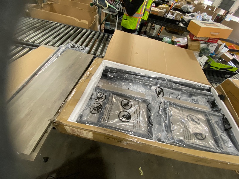 Photo 1 of 4 Piece Kitchen Dining Table with 2 Chair and Bench for Small Space Grey